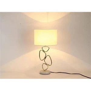 Marble Base Iron Rod Cloth Lamp Marble Base Iron Rod Cloth Lamp