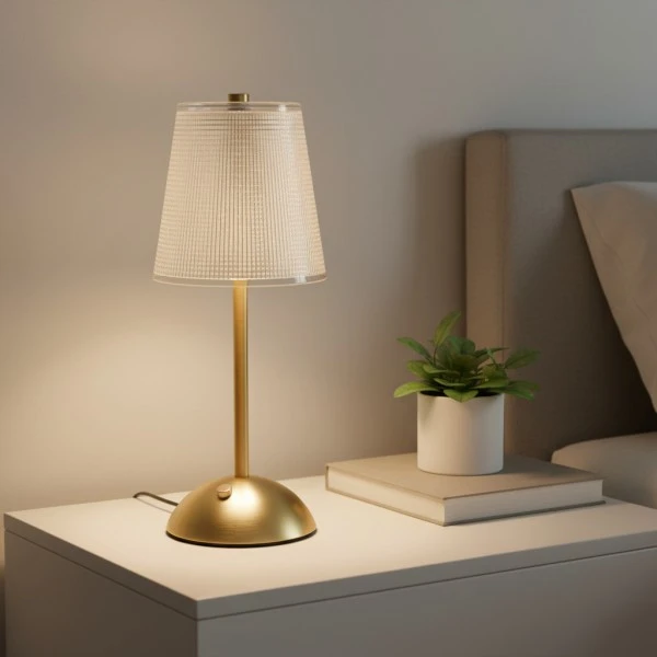 Nordic Modern LED Night Light Portable Touch Dimmable Table Lamp Flexible Iron Body Oval Fabric For Bedroom Living Room Outdoor factory
