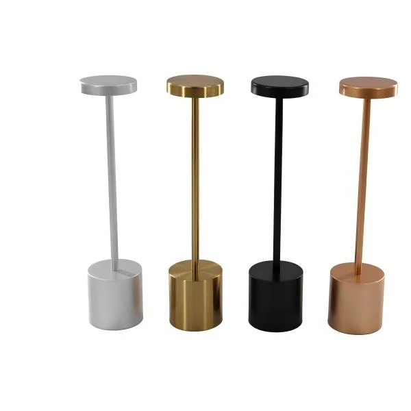 Modern Luxury 1200mAh Capacity Battery Power Table Lamps Golden Aluminum Alloy Remote Control Touch Sensitive